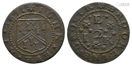 17th Century - Kent - Brookland - Eve - Token Halfpe…