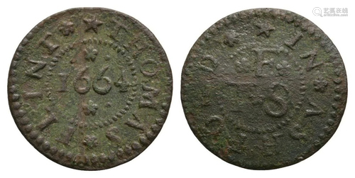 17th Century - Kent - Ashford - Flint - Token Farthing