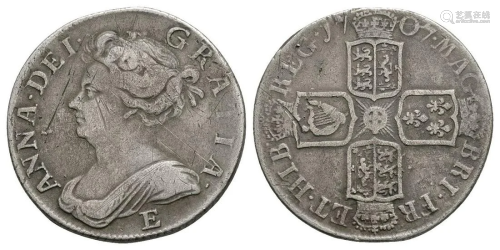 Anne - 1707 E - Edinburgh Shilling