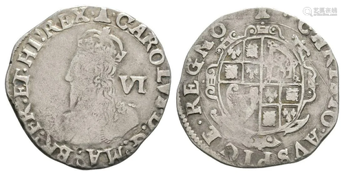 Charles I - Tower - Sixpence