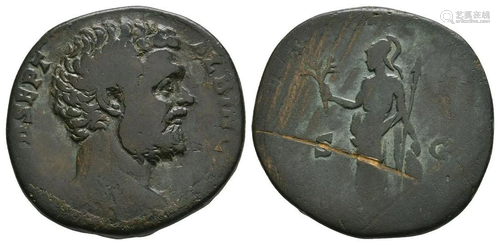 Claudius Albinus - Minerva Sestertius