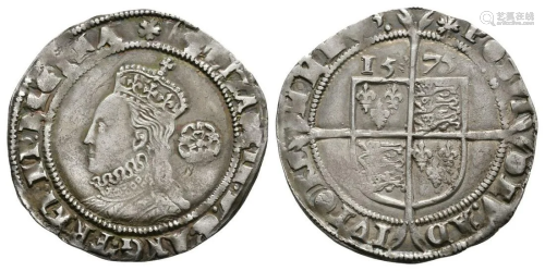 Elizabeth I - 1575 - Sixpence