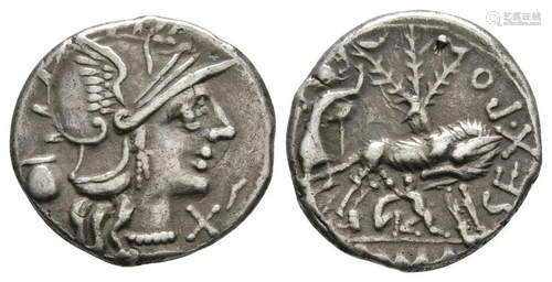 Sextus Pompeius - Wolf and Twins Denarius