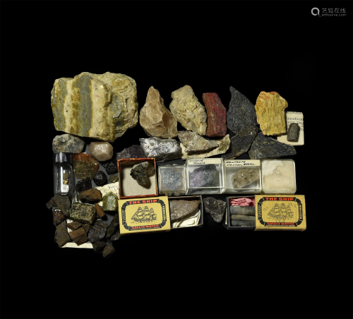Mineral Collection Including Gold and Silver