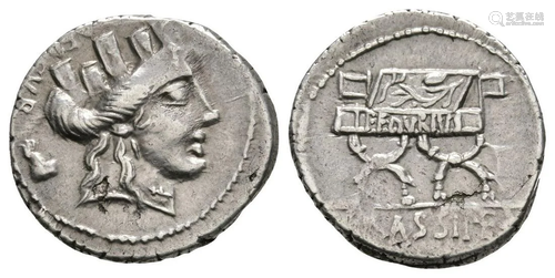 P Furius Crassipes - Cybele Denarius