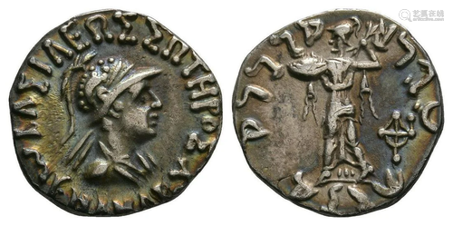 Bactria - Menander - Portrait Drachm