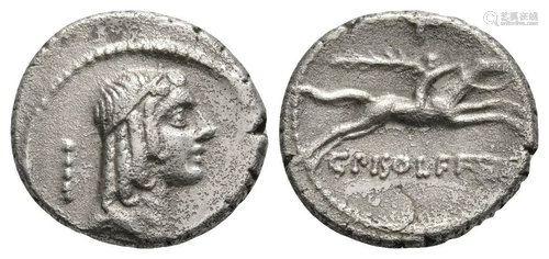 L Calpurnius Piso L f L n Frugi - Horseman Denarius