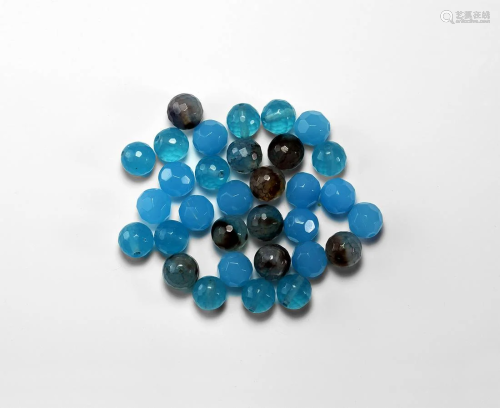 Blue Agate Bead Group