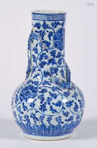 Porcelain baluster shaped vase decorated in blue u…