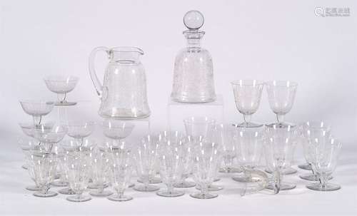 BACCARAT: Crystal serving part engraved with styli…