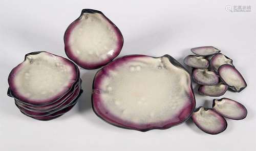 Pol CHAMBOST (1906 1983): Earthenware Scallop shel…