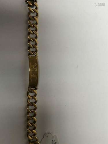 18K (750 thousandths) yellow gold BRACELET bracele…