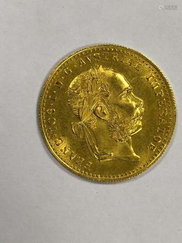 PIECE of 4 gold ducats, FRANCOIS JOSEPH 1st of 191…