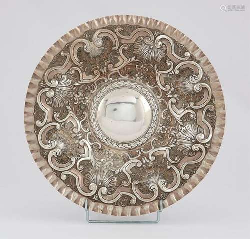 Silver presentation plate, Portugal early 20th cen…