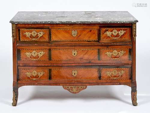 COMMODE in rosewood veneer, rosewood and native wo…