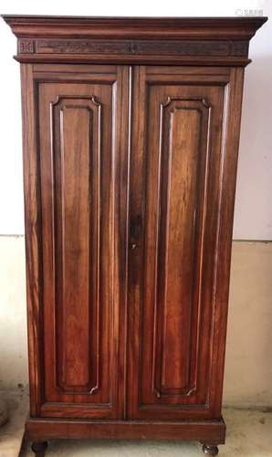 SMALL CABINET in solid mahogany with moulded decor…