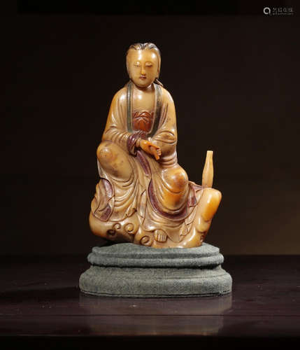 CHINESE SOAPSTONE BUDDHA ORNAMENT