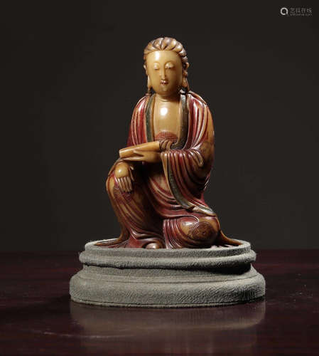 CHINESE SOAPSTONE BUDDHA ORNAMENT