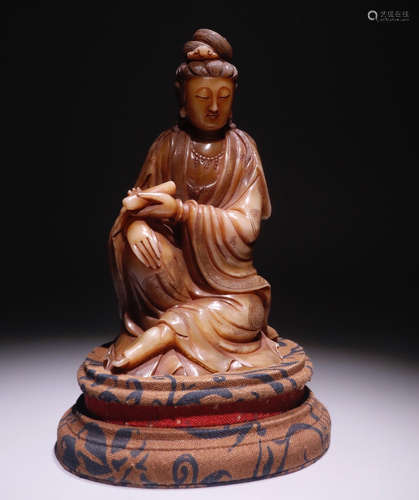 CHINESE SOAPSTONE BUDDHA ORNAMENT