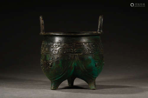 CHINESE BRONZE TRIPOD CENSER