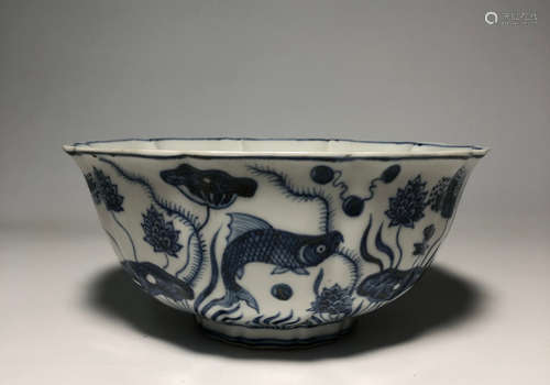 CHINESE BLUE & WHITE BOWL