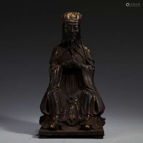 CHINESE GILT BRONZE BUDDHA