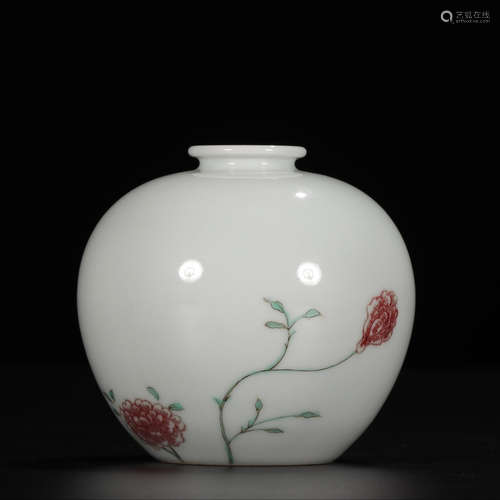 KANGXI MARK, CHINESE RED GLAZED WATER POT