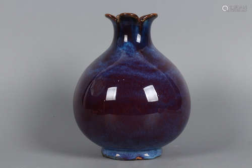 CHINESE FLAMMED GLAZED VASE