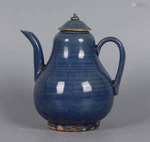 CHINESE JI-BLUE GLAZED POT