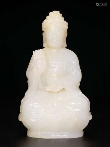 CHINESE CARVED HETIAN JADE ORNAMENT