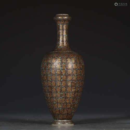 YONGZHENG MARK, CHINESE GUTONG COLORED VASE