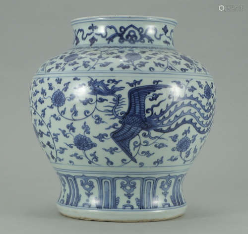 CHINESE BLUE & WHITE JAR