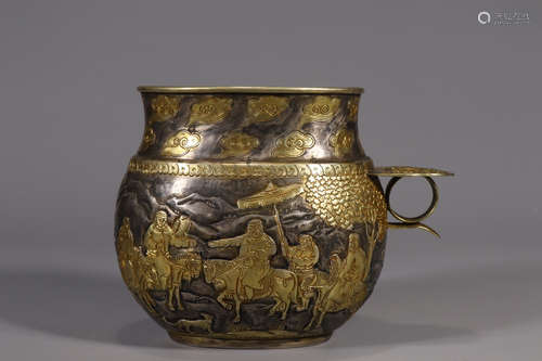 CHINESE GILT SILVER CUP