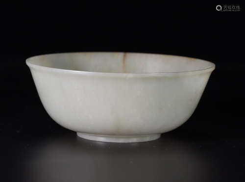 CHINESE CARVED HETIAN JADE BOWL