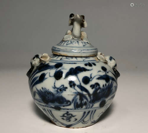 CHINESE BLUE & WHITE JAR