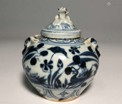 CHINESE BLUE & WHITE JAR