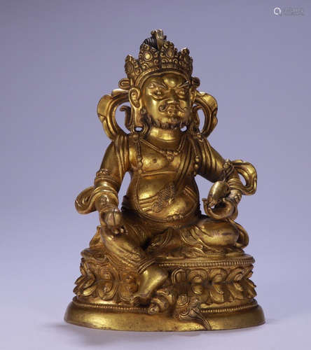 CHINESE GILT BRONZE BUDDHA