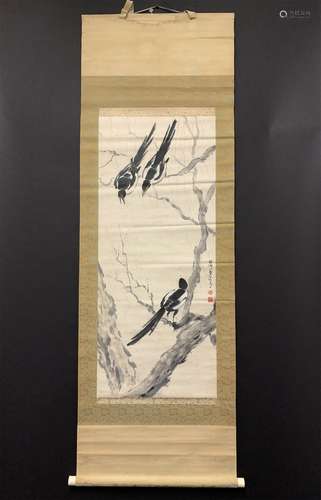 A CHINESE PAINTING, FLOWERS AND BIRDS