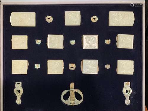 A SET OF LIAO DYNASTY WHITE JADE BELT HOOKS