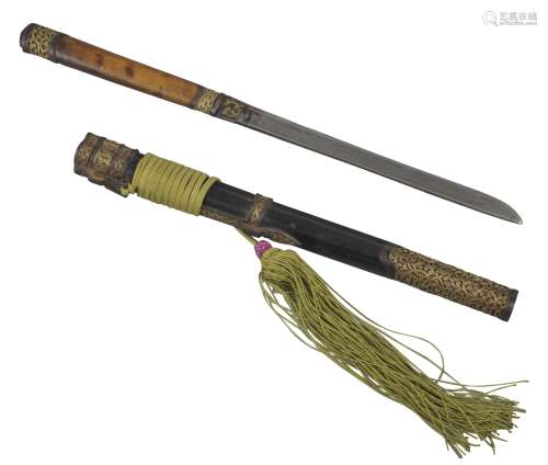 清式 高阶鋄金蒙古贵族餐刀