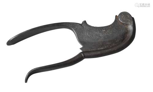 十九世纪样式 印度铁鋄银槟榔钳