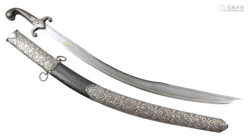 十九世纪样式 土耳其奥斯曼帝国全装角柄帕拉弯刀