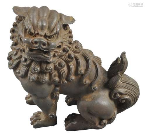 十九世纪样式 日本吼狮置物