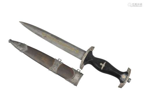 二十世纪样式 德国党卫军官大马士革钢佩剑