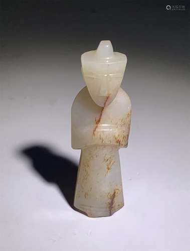 A HAN DYNASTY JADE MAN