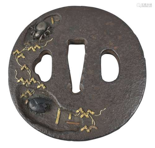 十九世纪样式 日本刀装具（镡 昆虫）