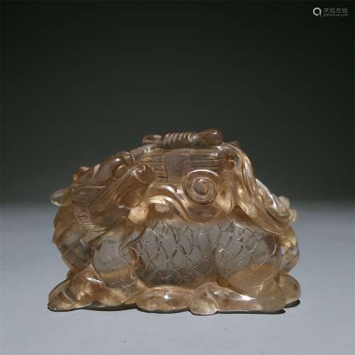 A QING DYNASTY CRYSTAL BALLAST PAPER WEIGHT