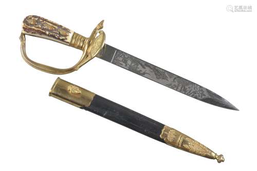 十九世纪样式 德国贵族猎刀