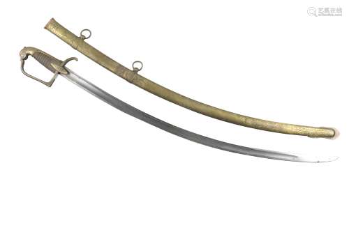十九世纪样式 法国拿破仑时代大马士革钢骑兵刀