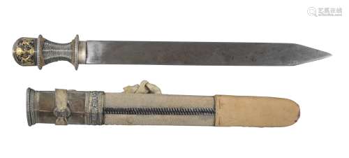 十九世纪样式 不丹银装短刀